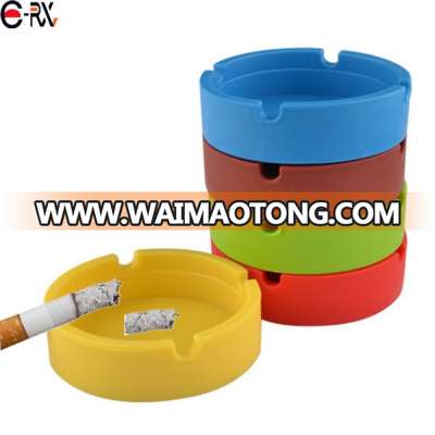 Eco-Friendly Colorfull Premium Silicone Rubber High Temperature Heat Resistant Round Design Ashtray